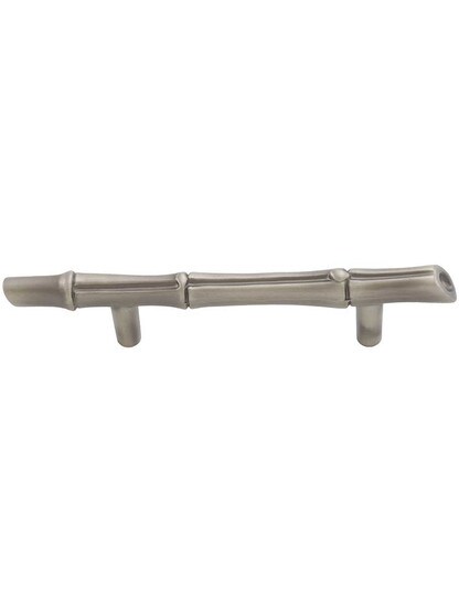 Bamboo Cabinet Pull - 3 inch Center-to-Center in Antique Pewter.